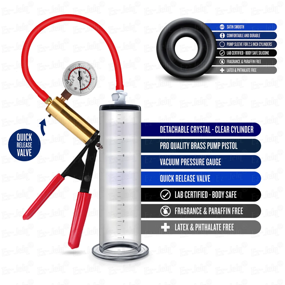 Bomba de pene acrílica, agrandador Manual de pene, juguete sexual para hombre, bomba de vacío, masturbación masculina, entrenador de agrandamiento de pene, producto para adultos