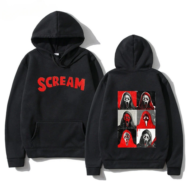 Europe and The United States Scream Around The Hoodie Spring and Autumn Casual Men and Women Long-sleeved Coat Hoodie