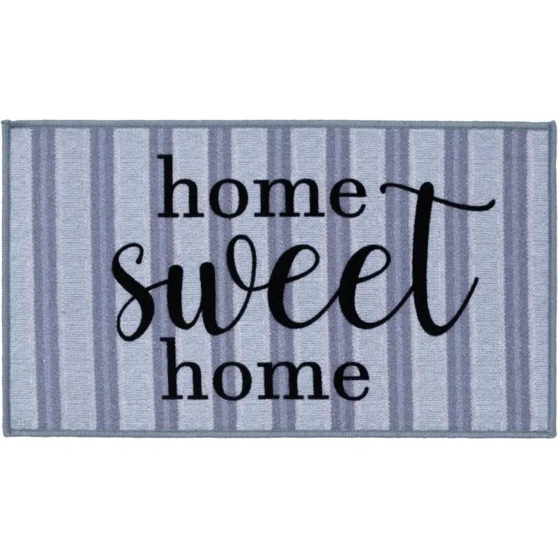 

Fully Upgraded Home Sweet Home Striped Indoor Accent Rug, Blue & Gray, 17"x30".HOME. Free shippment