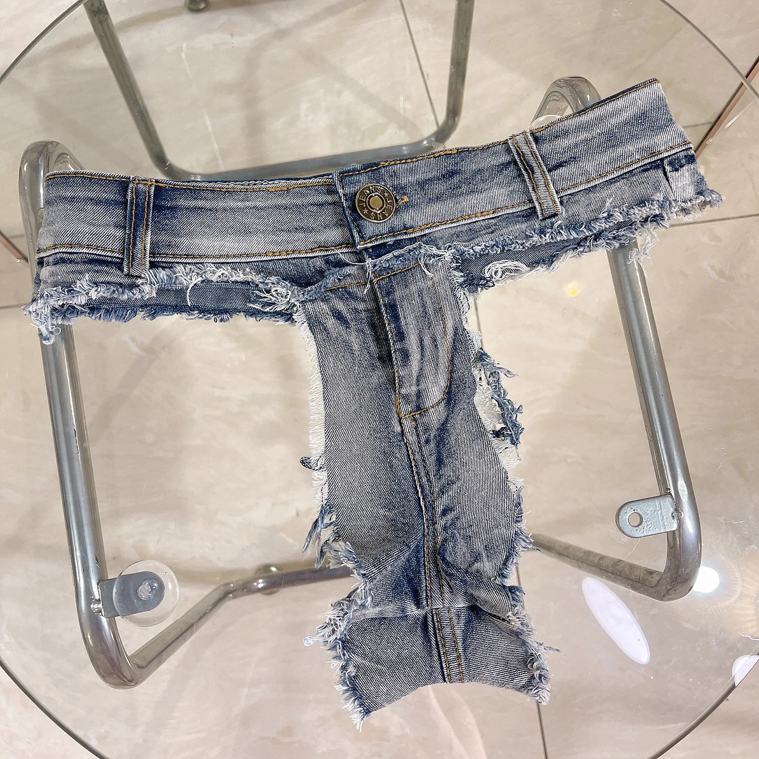 2023 Summer New Women's Sexy Ripped Cut Off Slim Summer Low Rise Hot Pants Denim Short Jean Clubwear