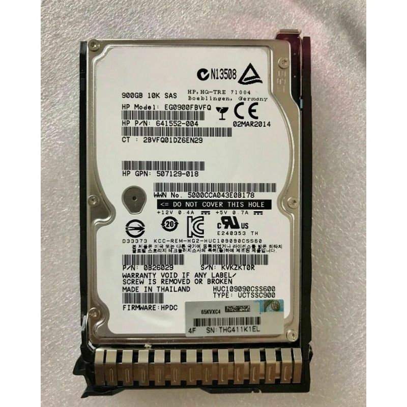 100% Baru Dalam Kotak 3 Tahun Garansi 652589-B21 900G SAS 2.5 10K 653971-001 G8 Perlu Lebih Banyak Sudut Foto, Silahkan Hubungi Saya