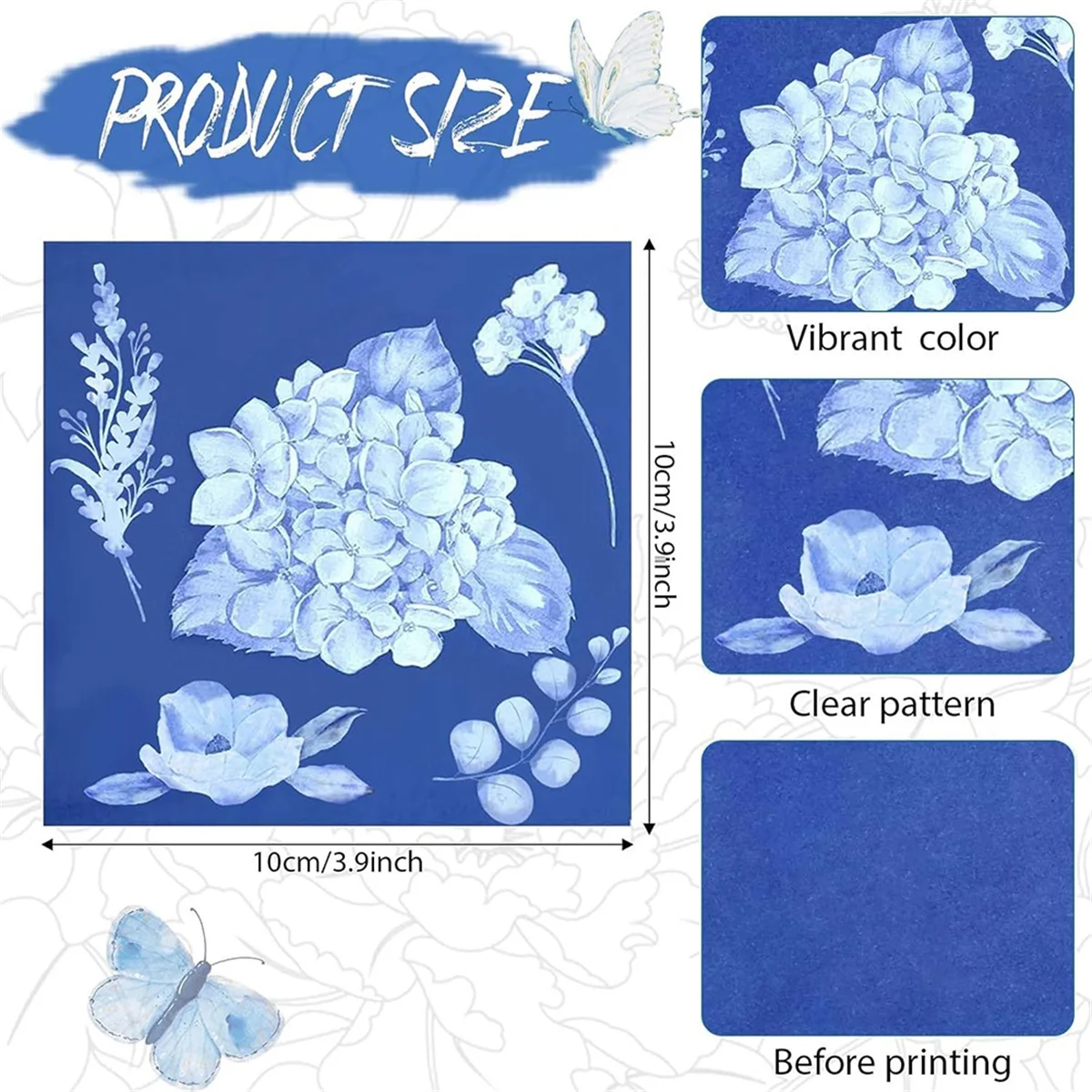 

Y03A 60 Sheets Cyanotype Paper Sun Print Art Kit High Sensitive Sun Paper Nature-Sun Printing Kit Drawing Art Paper