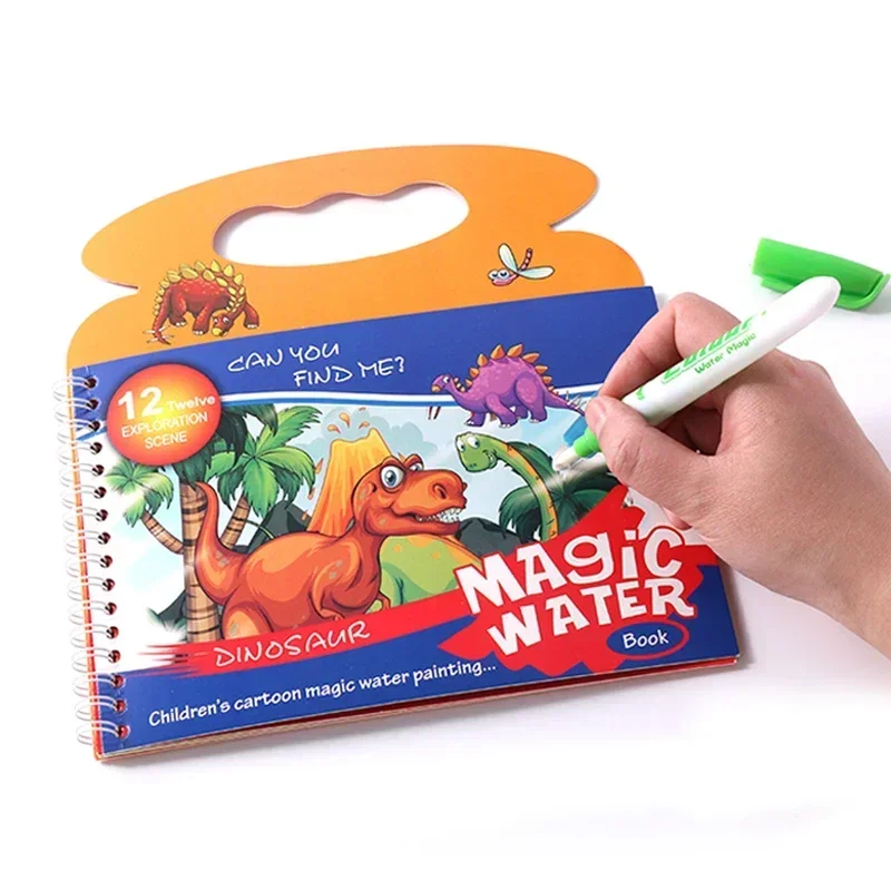 Livre de peinture à l'eau magique pour tout-petits, jouets d'éducation précoce, dessin magique réutilisable, livre de coloriage pour enfants, jouets Montessori pour enfants