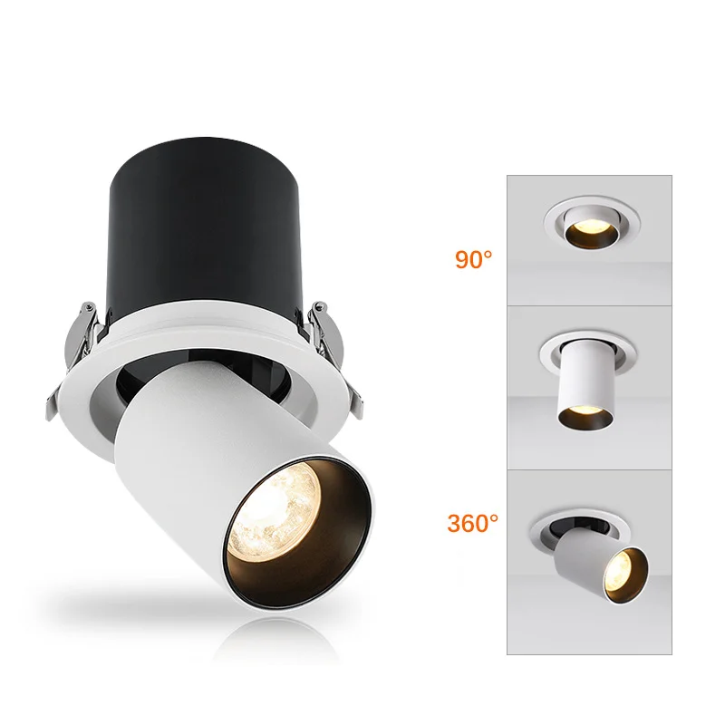 Kwadratowe okrągłe wpuszczone regulacja światła ściemniania punktowe reflektory Led lampka Downlight 10W 12W 20W 30W lampa sufitowa do salonu