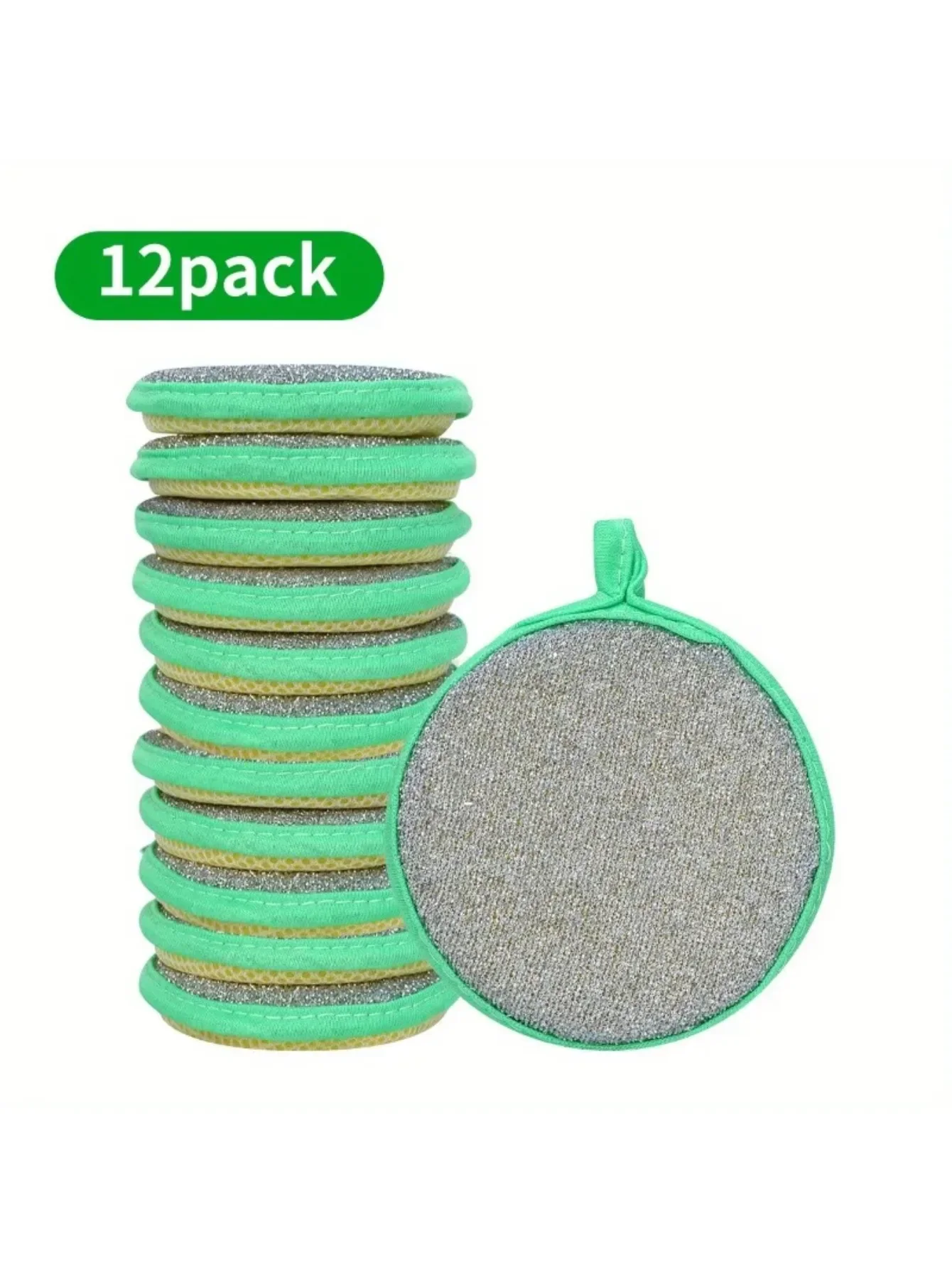 

12-piece set, cleaning sponge set, scouring cloth square dishcloth, minimalist rag, sink stove cleaning cloth.