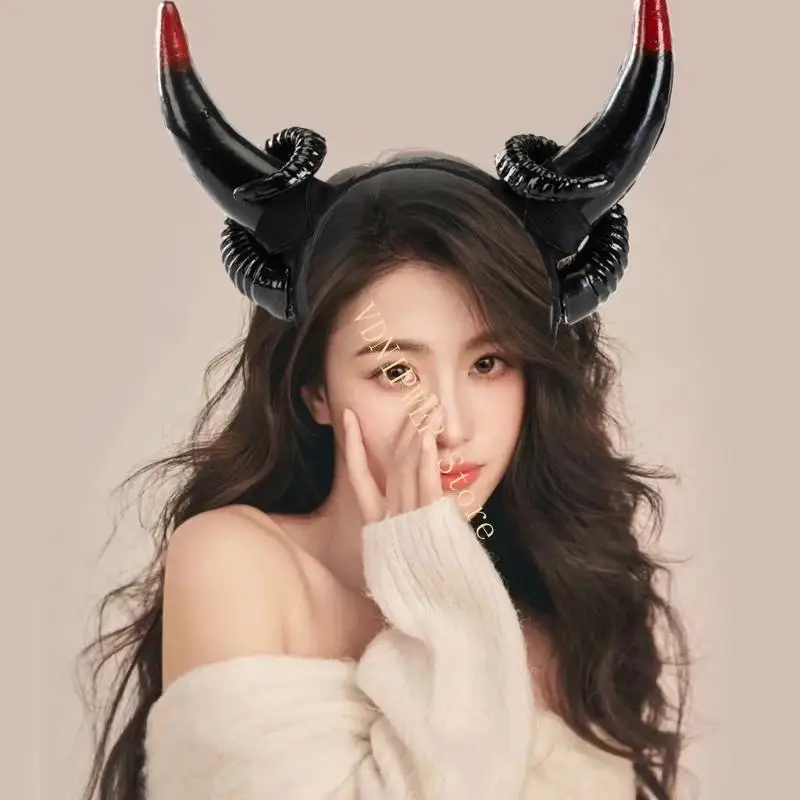 Rękawica rogu ręcznie robione zwierzęce gotyckie pasma rożna obręcze do włosów na żywe pokazy d08e