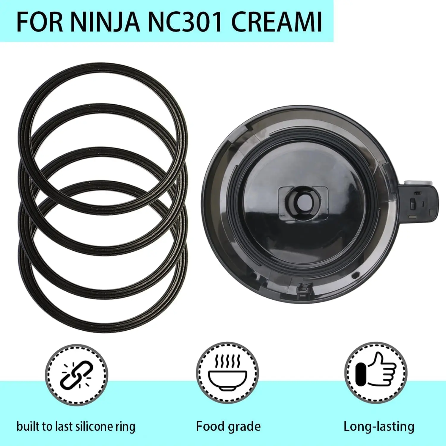 5 قطعة حشية الخلاط استبدال المطاط حلقة الختم خواتم ل النينجا NC299AMZ/NC301/NC300/NC201/NC101 سلسلة استبدال أجزاء