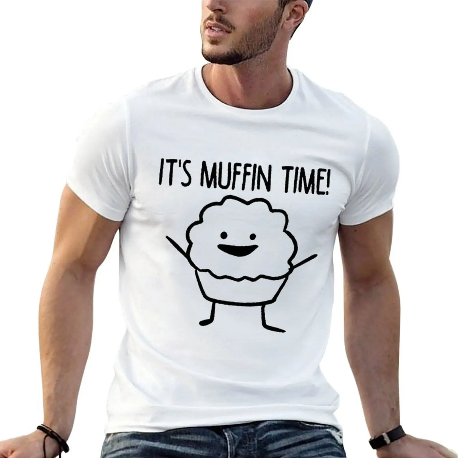 

white Muffin t Time for essential pack shirt high cotton t shirts man quality shirts T-Shirt t