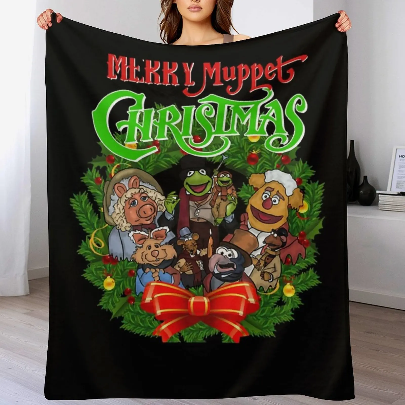 

The muppet christmas carol Throw Blanket Bed Sofa Quilt Decorative Throw Giant Sofa Blankets