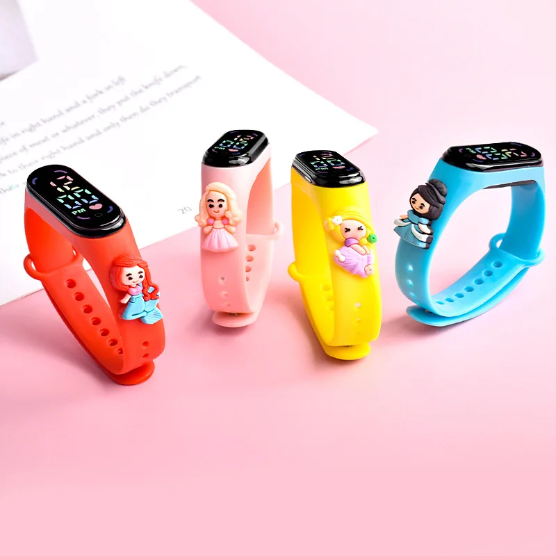 Princess Digital Children Watches Women Wristband Bracelet Touch Sport LED Watch for Girls Waterproof Clock relogio feminino