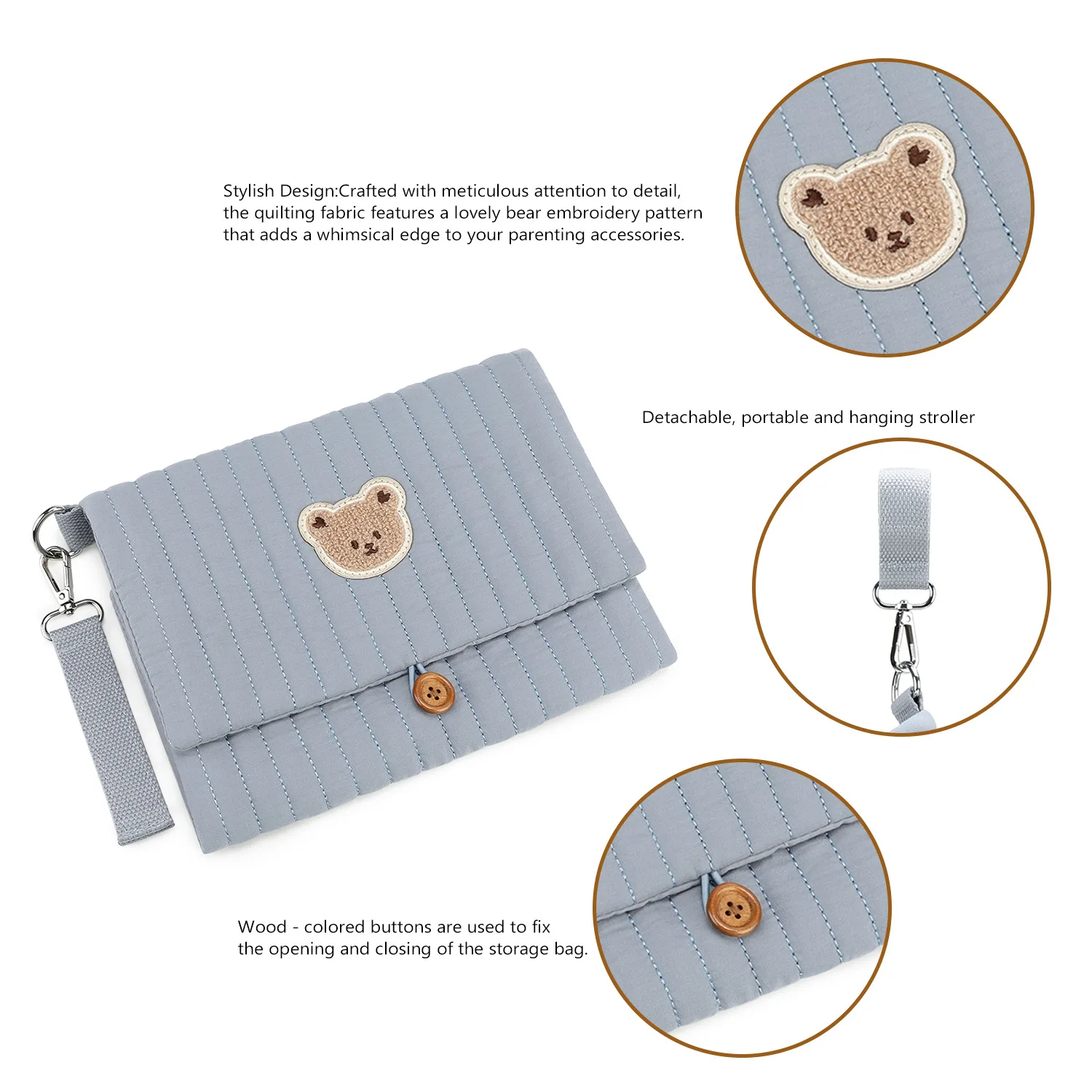 Nuove borse per riporre i pannolini Portatili e carini da appendere, multifunzionali, per l'imballaggio e l'organizzazione della borsa per i pannolini per i viaggi di mamma e del bambino