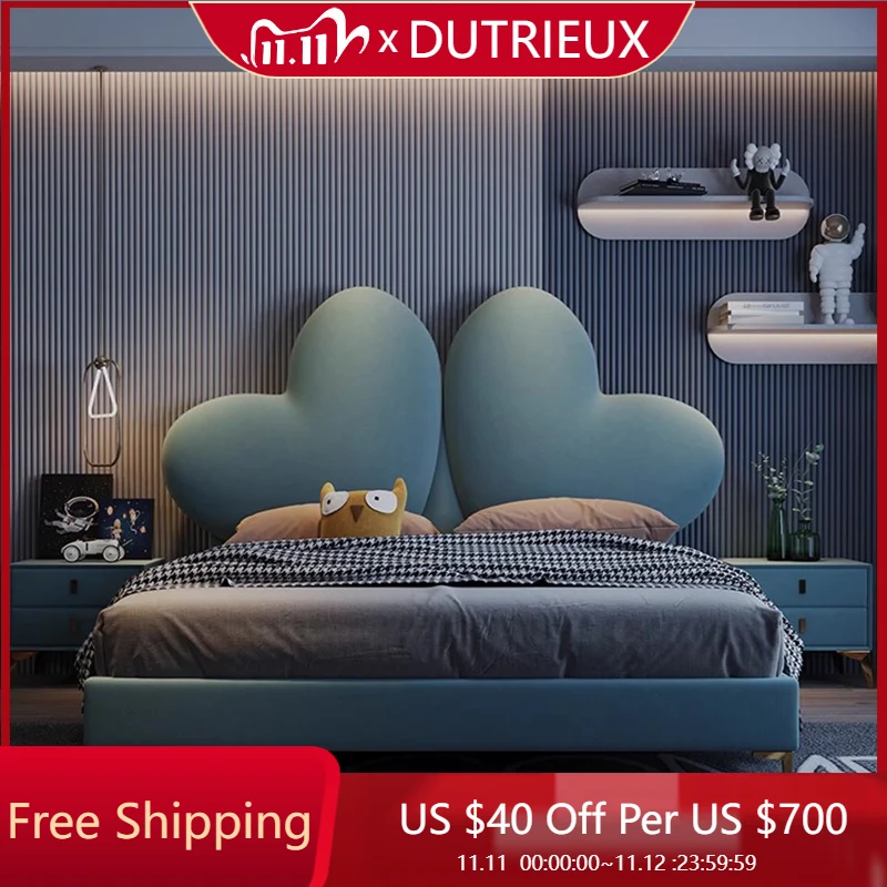 

Clear Lounge Bed Unique European Sun Sleeping Safe Soft Hotel Decoration Large Size Bed Design Camas De Casal Home Products