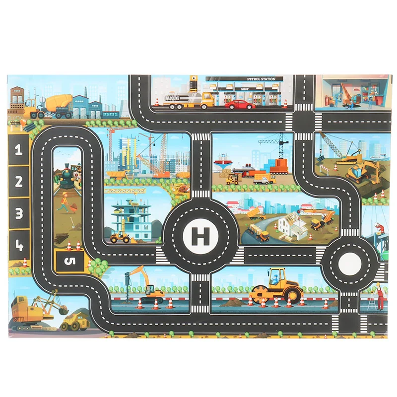 Baby Play Mat Road Map Kids City Traffic toy Car Park Mat baby Crawling Rug Playmat for Children Educational Toys Xmas Gifts