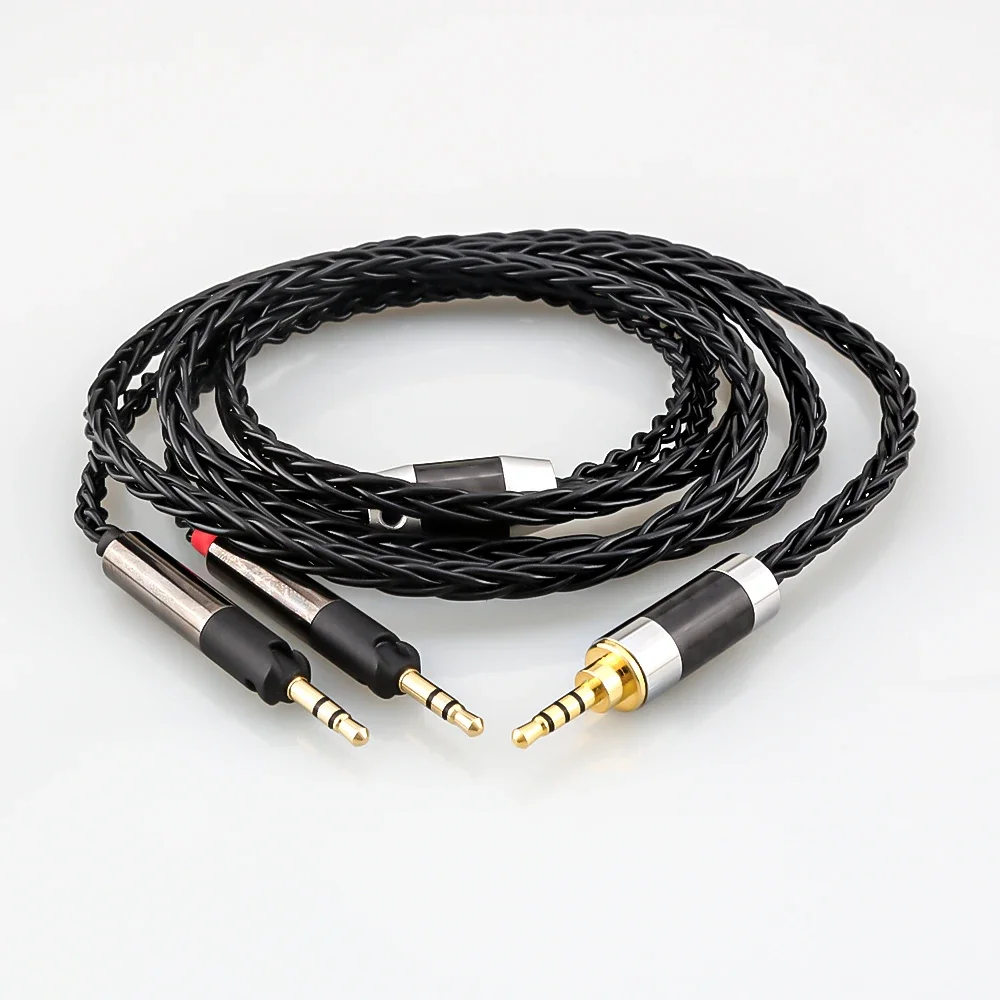 

HiFi 4.4mm 2.5mm 3.5mm Xlr 152 Core Black Silver Plated Earphone Upgrade Cable for ATH-R70X R70X R70X5 Headphones