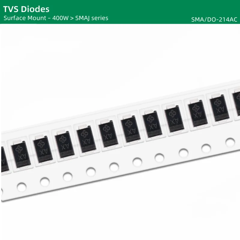 50pcs/lot TVS Diodes SMA package 400W SMAJ200A SMAJ200CA SMAJ220A SMAJ220CA SMAJ250A SMAJ250CA SMAJ300A SMAJ300CA