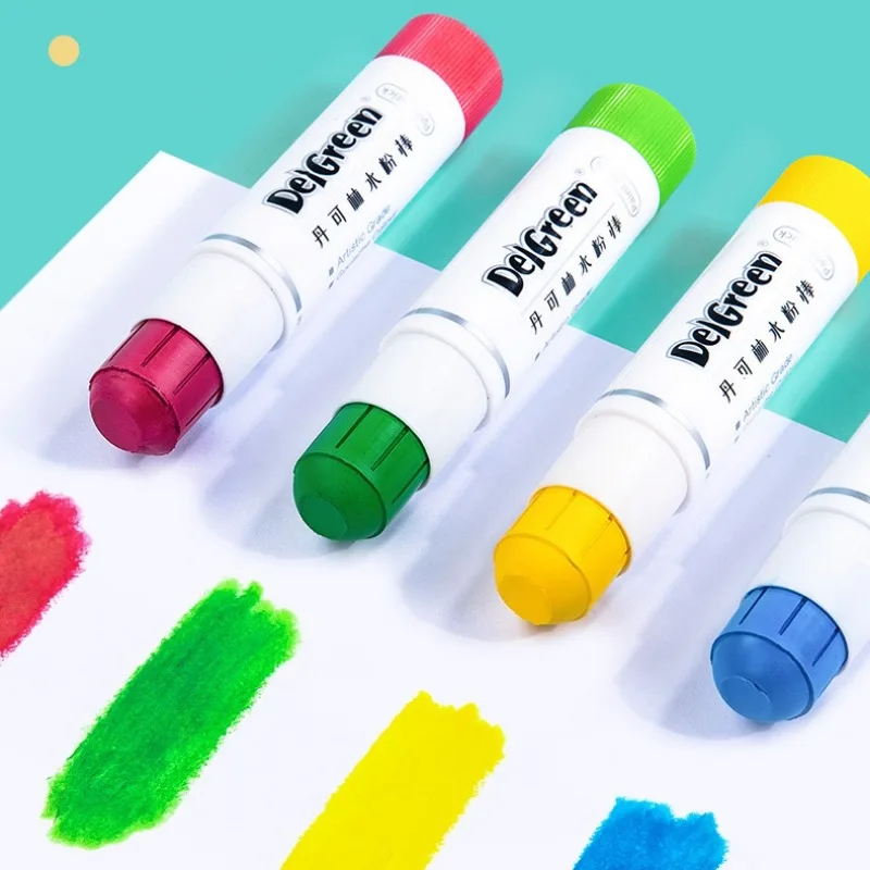 12/18/24 Color Macaron Crayons For Kids Solid Gouache Stick Rotating Water-Soluble Children\'s Crayon Artist Grade DIY Graffiti