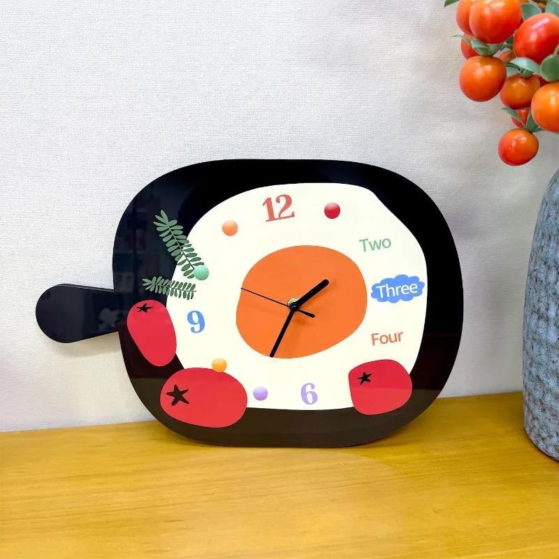 

Wall-mounted Decorative Clock with Digital Design for Home Room Decoration. Silent Clock for Wall Decoration.