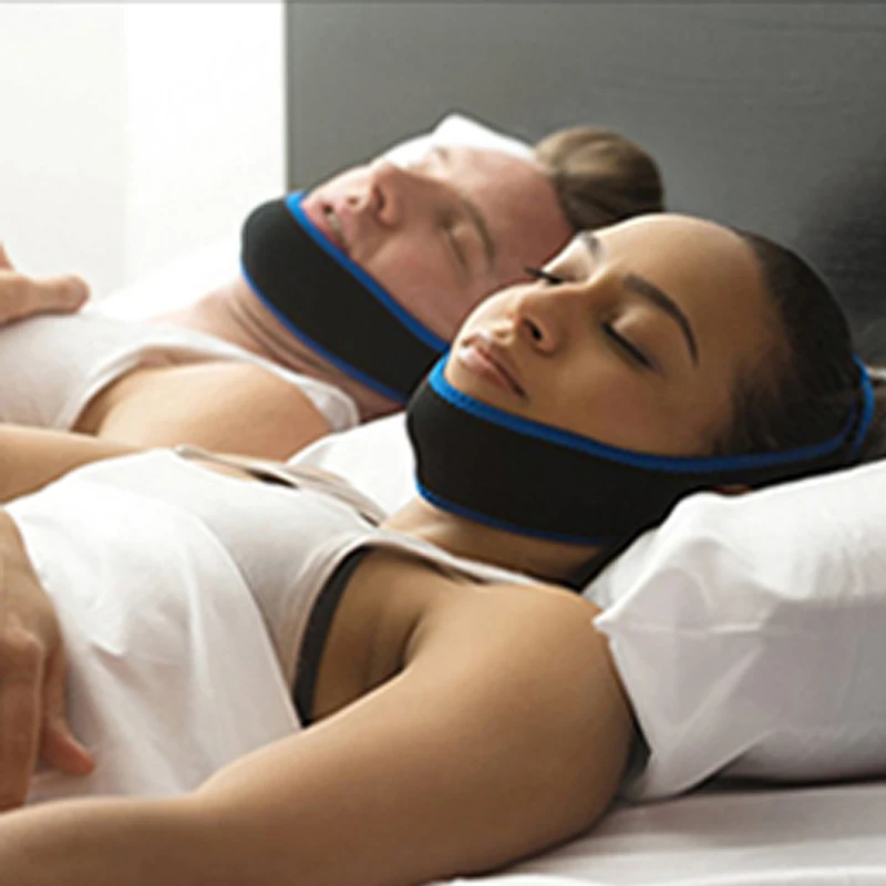 Breathable Adjustable Anti Snoring Chin Strap Neoprene Anti Apnea Jaw Solution Sleep Support Belt Comfort Home Sleep Care Tool