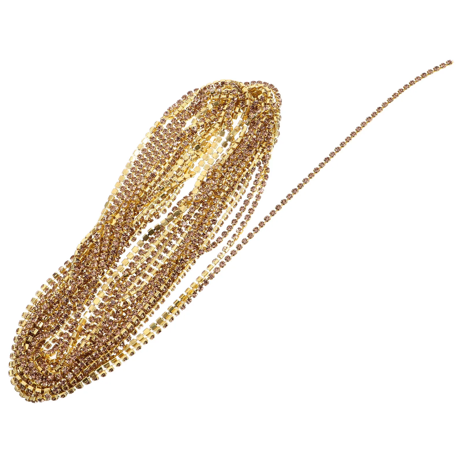 

10m Crystal Rhinestone Close Chain 3mm Claw Cup Ribbon Trim for Jewelry Making Crafts Rhinestone Chain Sewing DIY Decoration