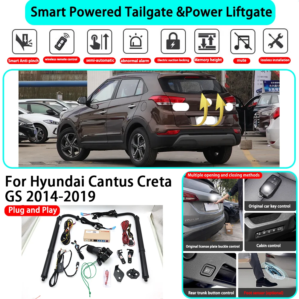 for Hyundai Cantus Creta GS 2014-2019 OEM Smart Automatic Powered Tailgate Electric Power Tailgate Lift Kit Key Close