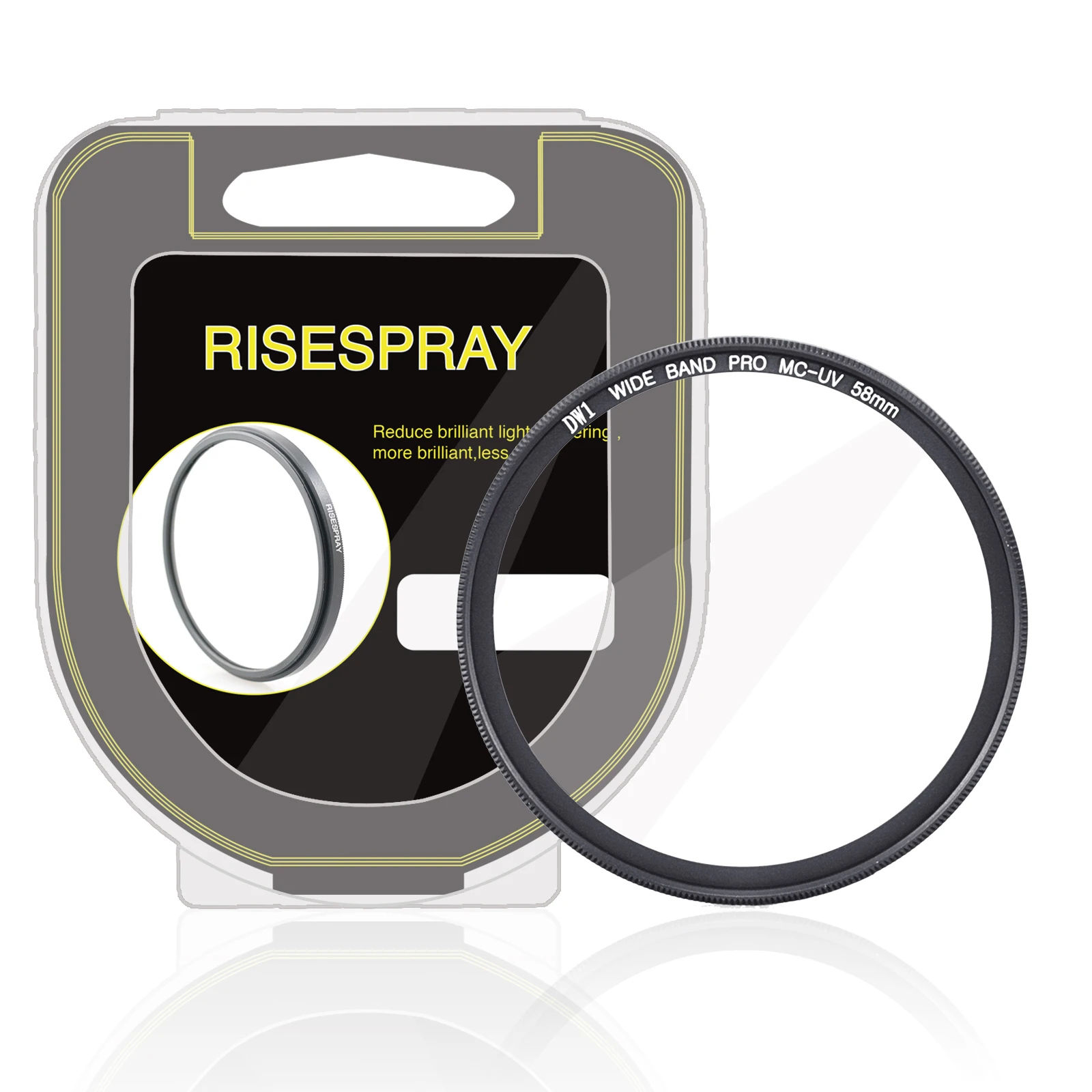 

RISESPRAY MCUV Multi Coated Ultra-thin MCUV Filter Lens-Protector with Reail Box for Nikon Canon Pentax Sony DSLR Camera