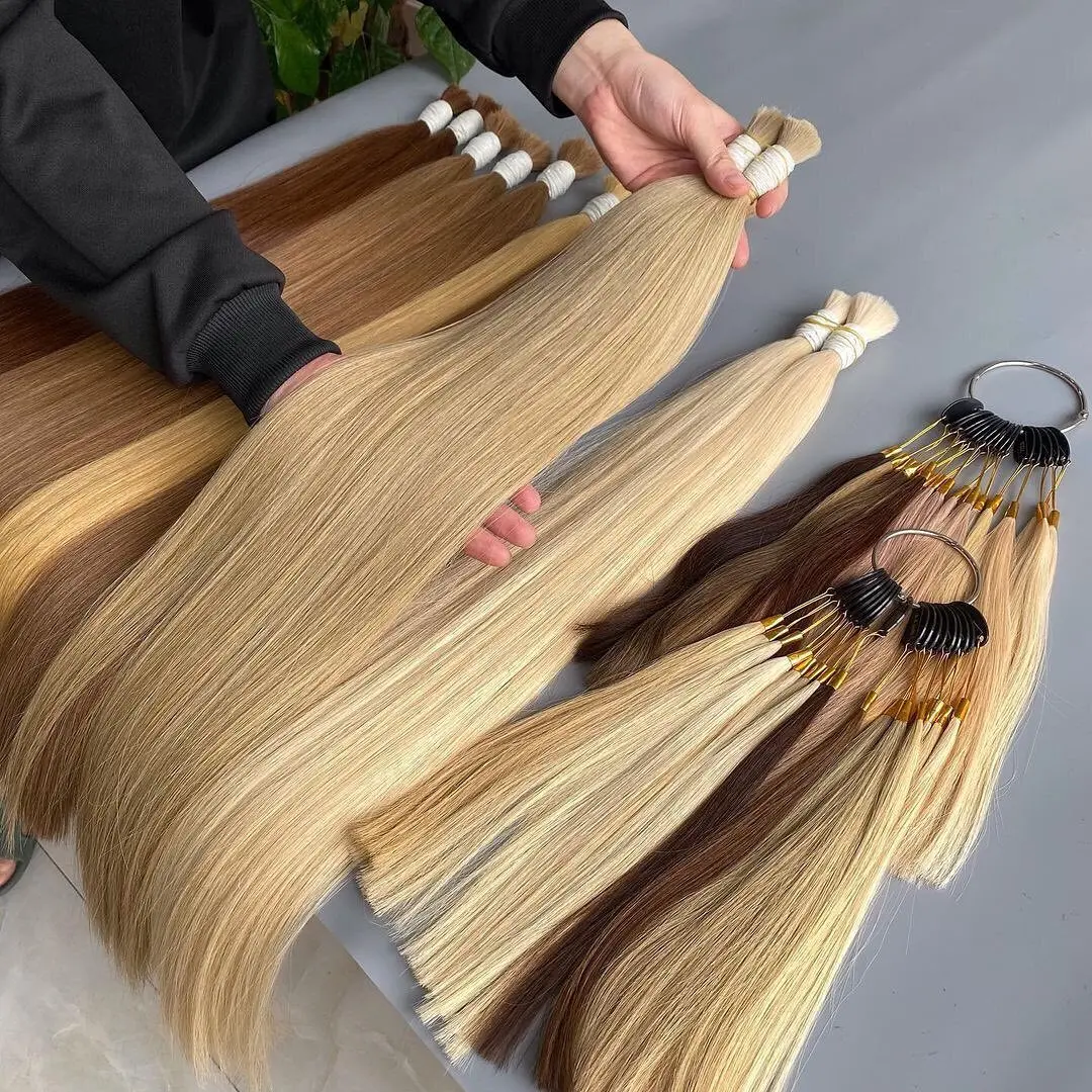 

Прямые пучки человеческих волос без утка, натуральные черные объемные светлые бразильские волосы Remy, 100% натуральные волосы для наращивания, серые 613