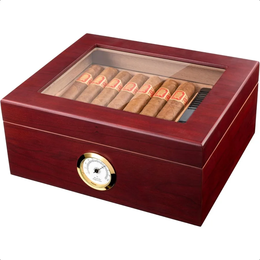 

Premium Cigar Humidor for 2550 Cigars Elegant Humidor humidor with Hygrometer and Humidifier Cedar Lined Cigar Box for Optimal