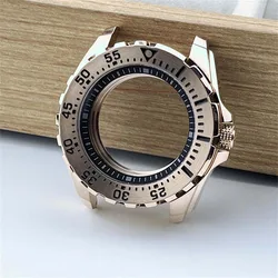 44mm Watch Case for NH35 NH36 NH34 Mechanical Movement 316L Stainless Steel Mineral Glass Shell Diving Watch Accessory