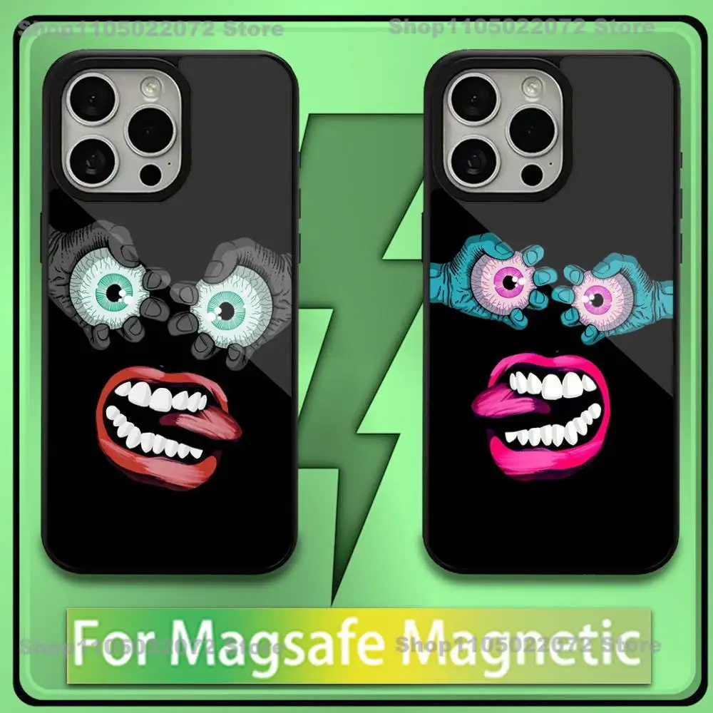 

Spooky Scary Red Eye Pattern Phone Case For iPhone 17,16,15,14,13,12,11,Plus,Pro,Max,Mini Soft Magesafe Magnetic Wireless Charge