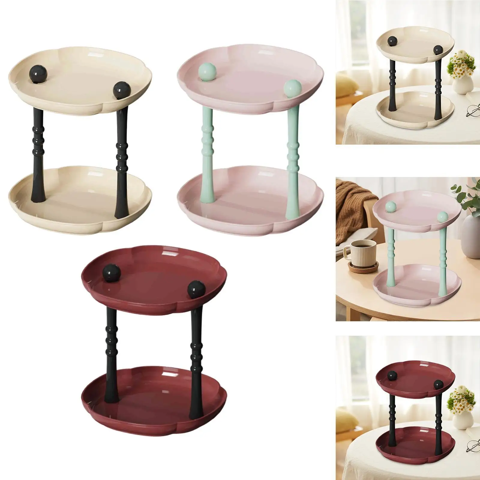 

Counter Shelf Coffee Station Organizer Large Capacity Elegant Storage Rack for