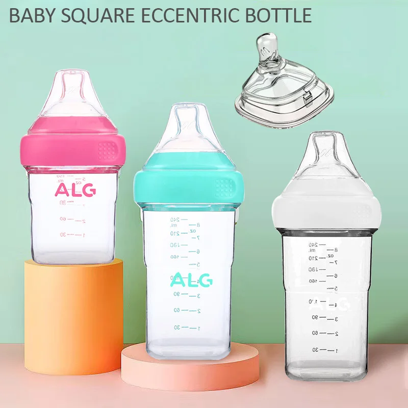 Square Shape Handle Feeding Bottle Lightweight for Hegen Handle Easy Grasp for Baby 3M+ Bottle Cover Replacement Dropshipping