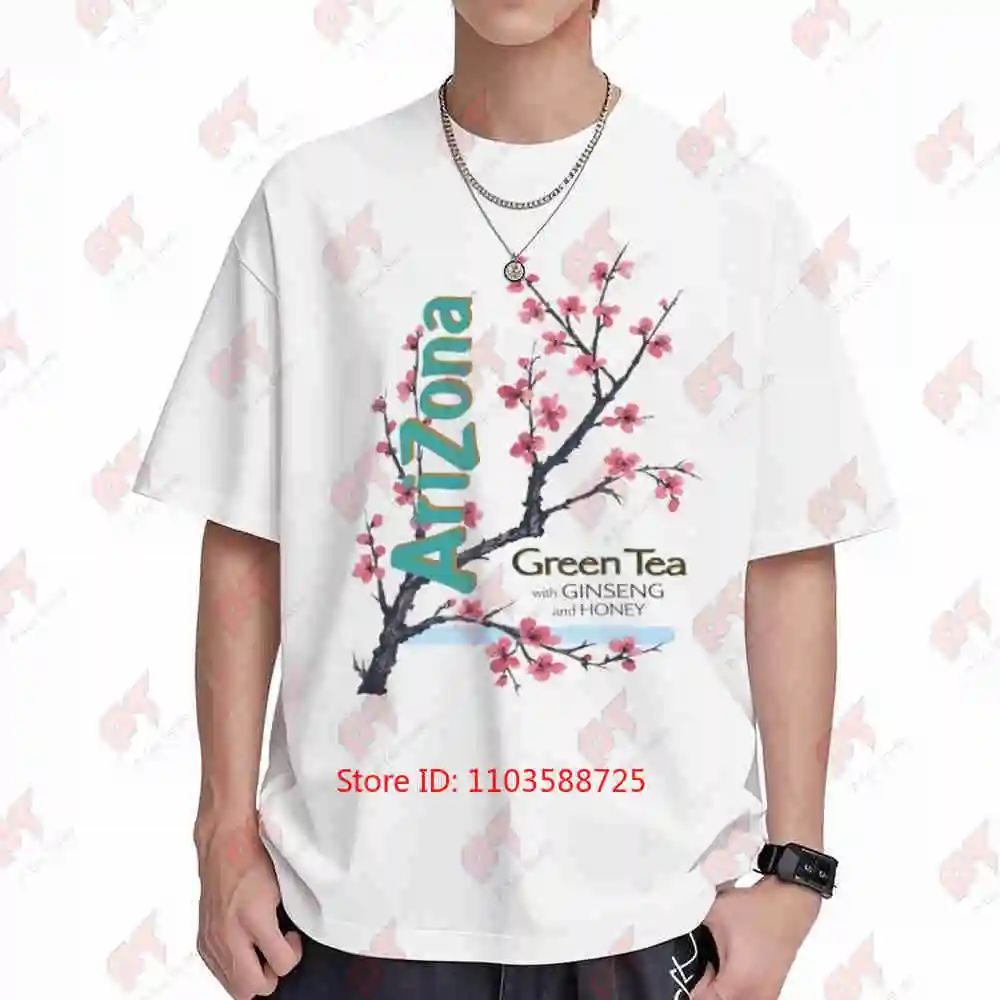 Arizona Green Tea Ginseng Honey Short Sleeve Tee 100% Cotton T-Shirt