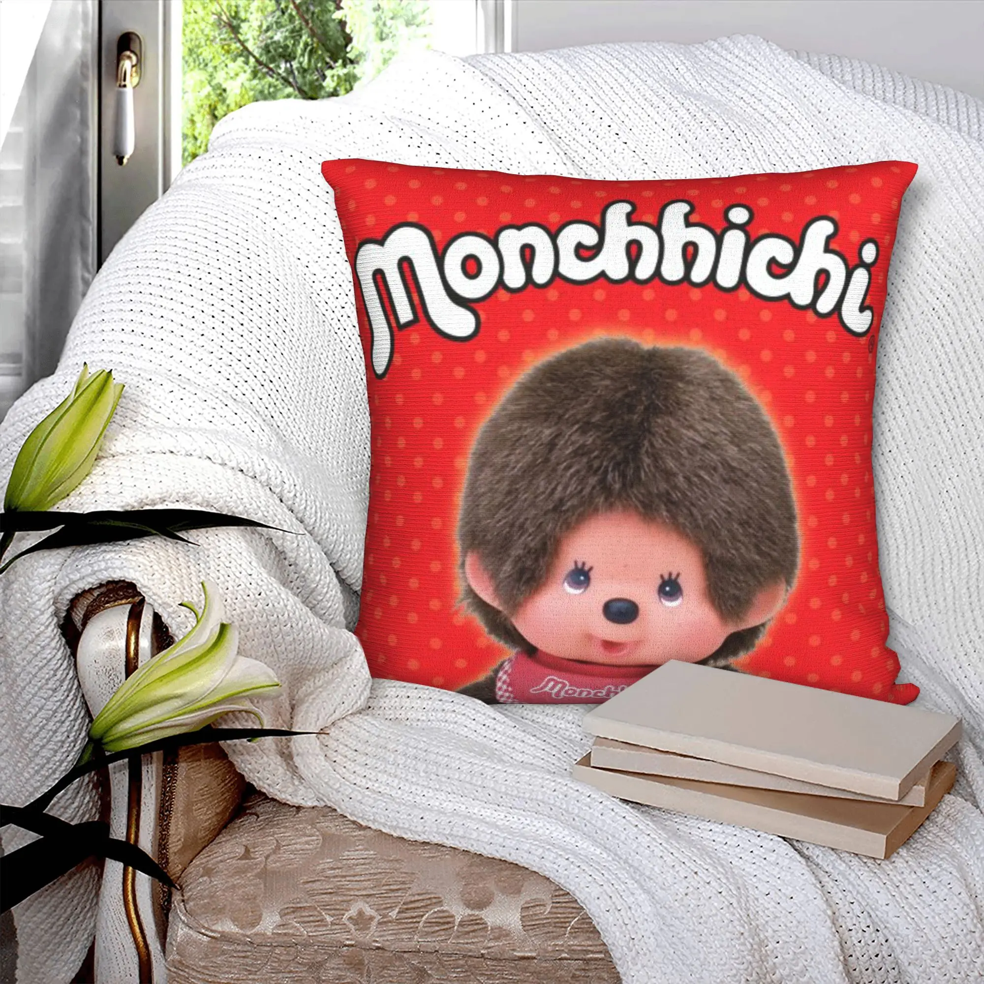 Stylish Home MonchhichisDecor Pillowcase Merch  Pillow Cover Square Multi Size