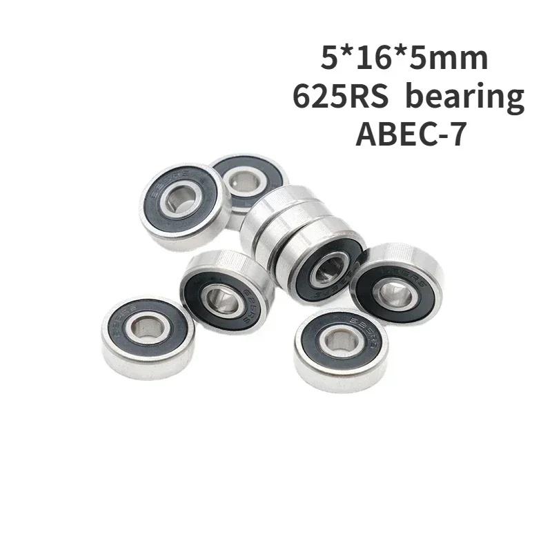 5*16*5mm bearing Rigid bearing high speed waterproof quiet 625RS pulley bearing ABEC-7