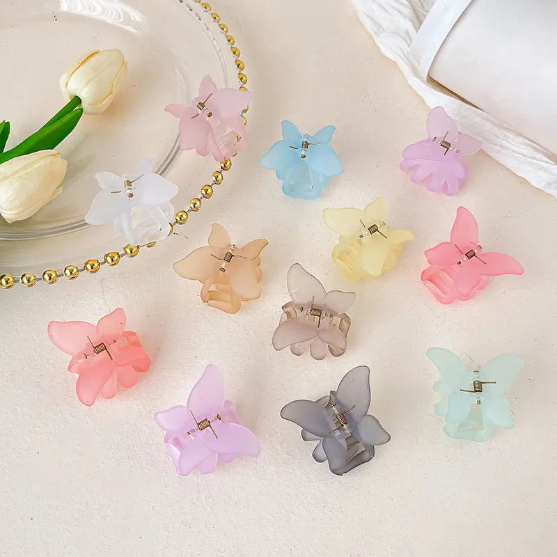 Butterfly Barrettes For Women Girls Transparent Butterfly Hair Claw Hair Clips Crab Hairpins Headband Fashion Hair Accessories ﻿