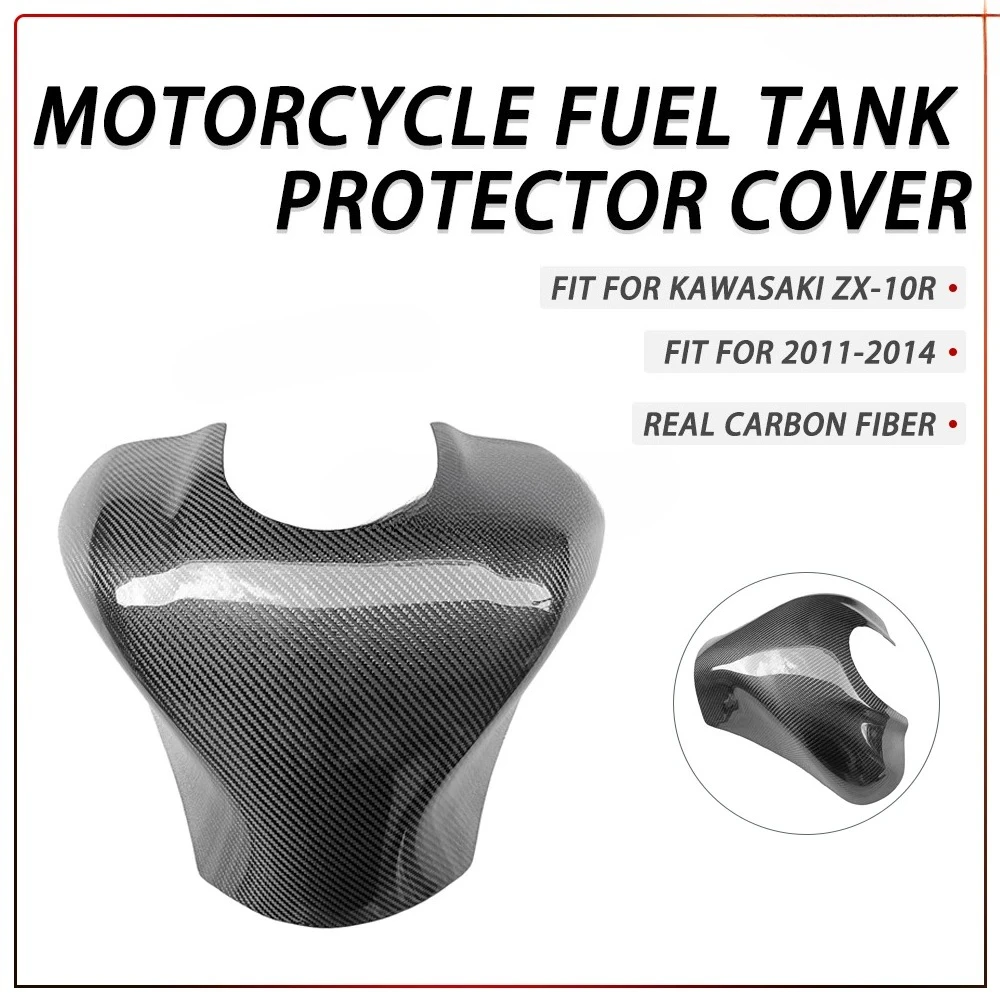 

Motorcycle Accessories Fit for Kawasaki Ninja ZX10R ZX-10R 2011-2014 13 12 Real Carbon Fiber Gas Fuel Tank Cover Protector Guard