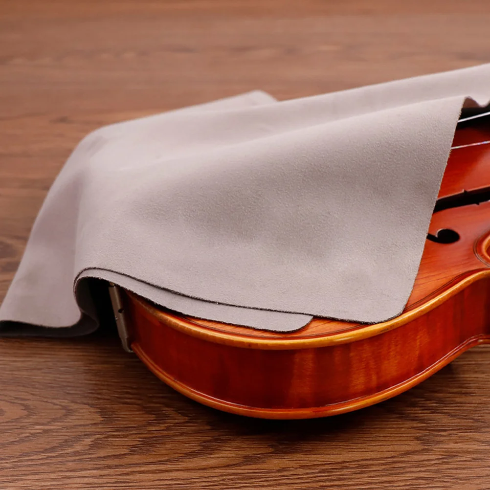 

Instrument Cleaning Cloth Large Faux Suede Wrinkle Resistant Soft Polish Cloth for Violin Guitar Piano Clarinet Sax Trumpet