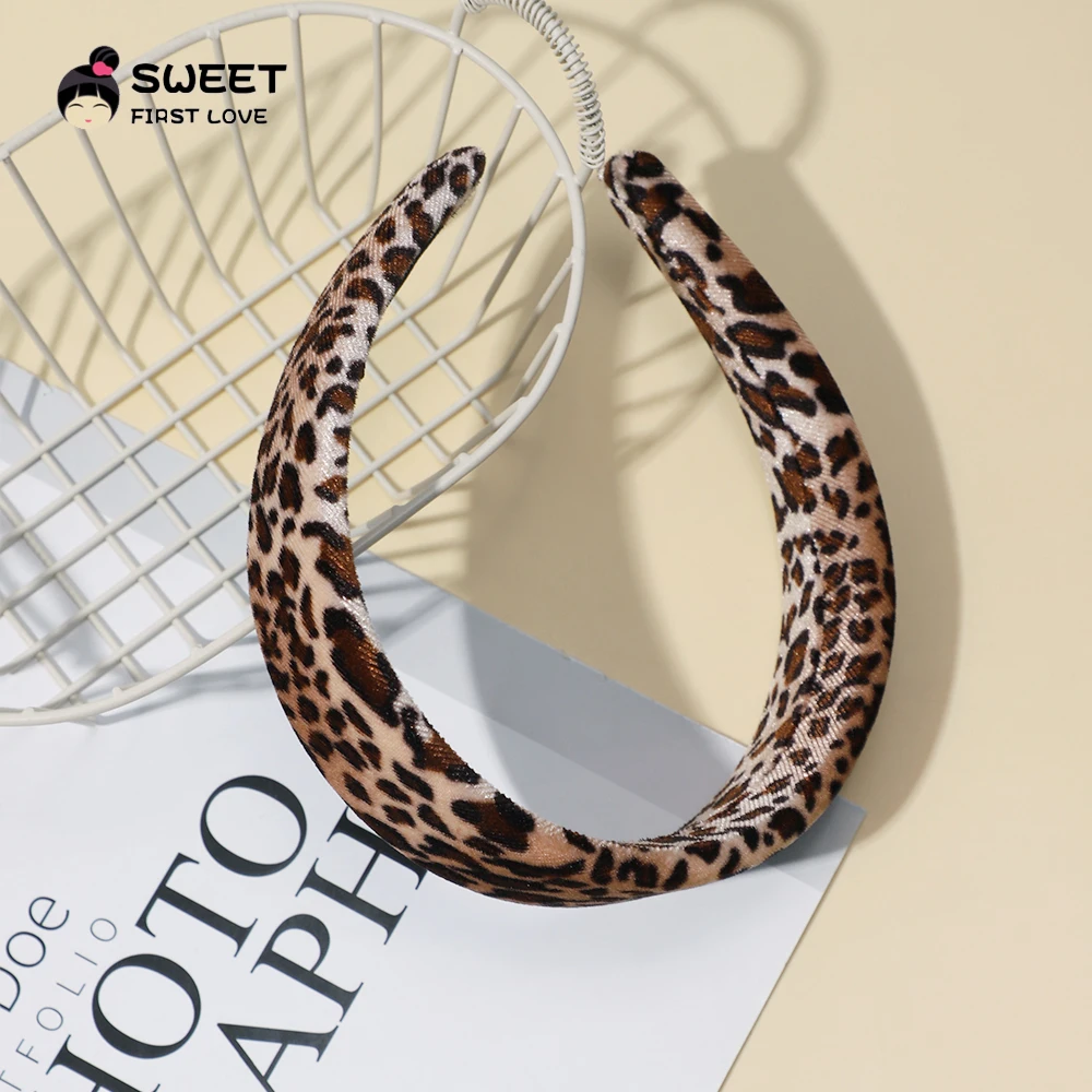 1Pcs New Fashion Hair Hoop Hair Bands for Children Leopard Printed Headbands Designer Wide Hair Bands Hair Accessories Headwear