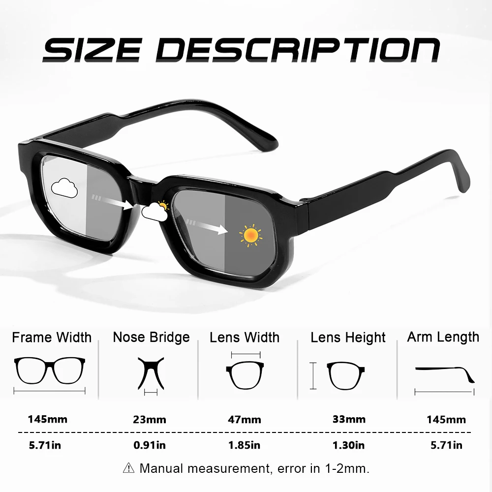 CRIXALIS Photochromic Sunglasses For Women And Men Retro Outdoor Trendy And Fashion Sun Glasses Anti-reflective Shade UV400