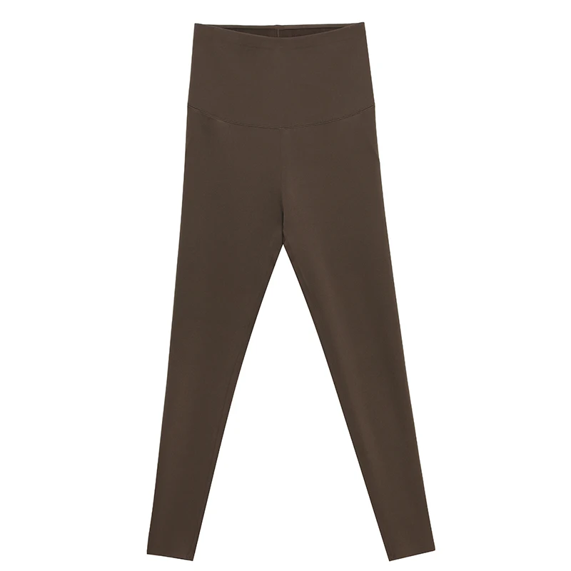 ارتفاع الخصر Sl arkskin السراويل النسائية Fce اصطف Thiened الخريف الشتاء الدافئة طبقة القاعدة السراويل Faionable السيدات...