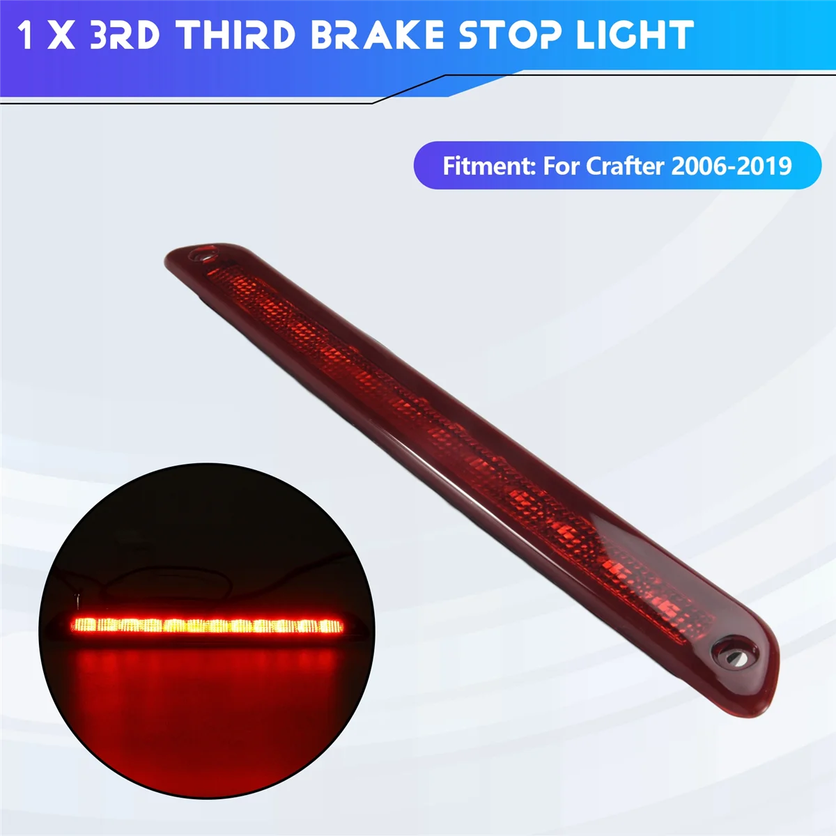 

A02Q-для Mercedes Sprinter/Crafter 2006-2019 Светодиодная задняя лампа высокого стоп-сигнала 3RD Третий стоп-сигнал