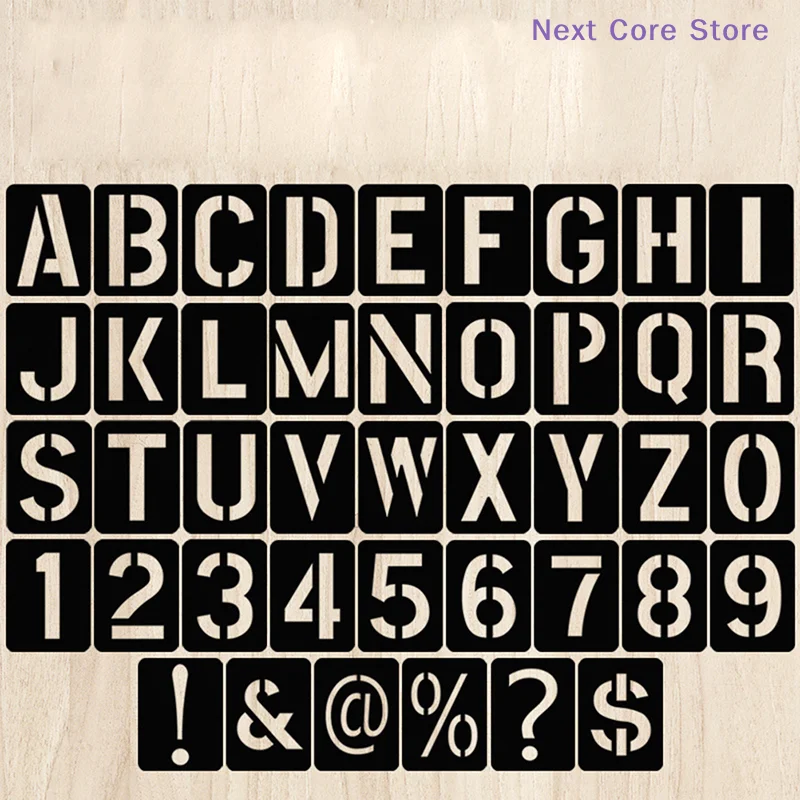 [NC]42PCS Letter Number Symbol Craft Hollow Stencil Stamping Embossing Template[NC]