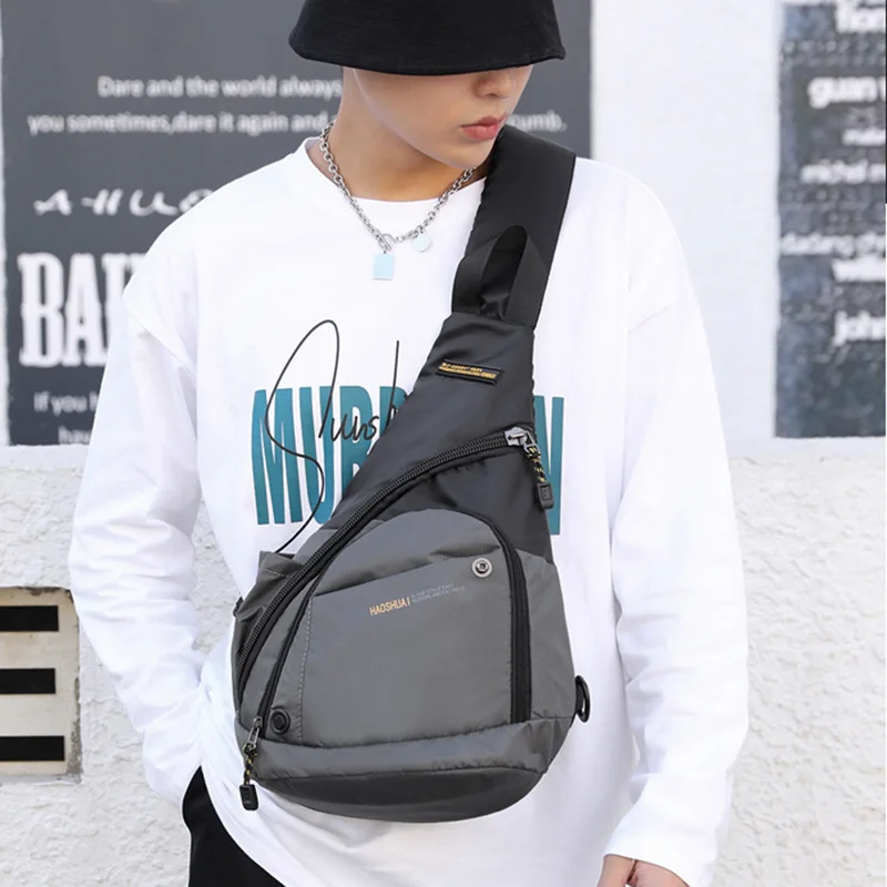 Fashion Nylon Sling Backpack Rucksack for Men Shoulder Cross body Chest Bag Military Travel Male Messenger Daypack Knapsack