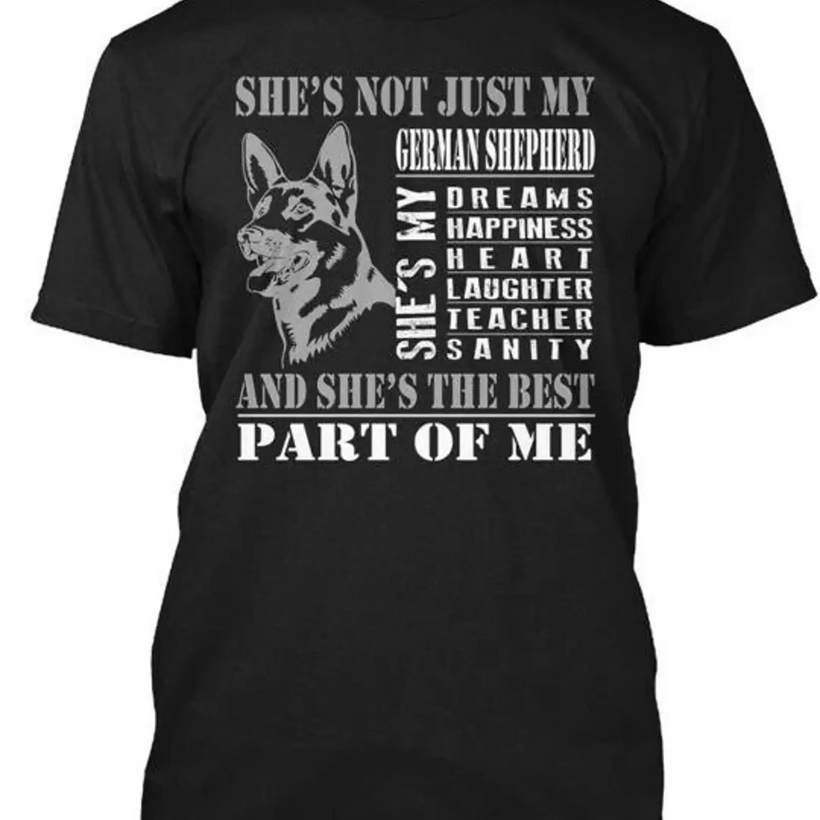 Футболка Ltdedt She Is My German Shepherd Shes Not Just, сделано в США, размеры от S до 5XL, винтажная, с эффектом потертости, удобная, дышащая.