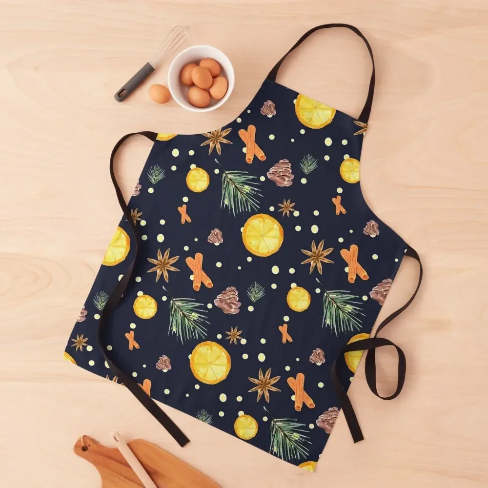 

Winter Spices Apron Goods For Home And Kitchen for women with pocket Kitchen Tools Accessories Things For The Kitchen Apron