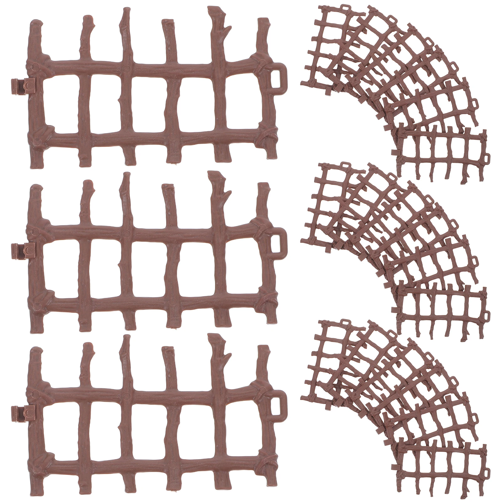 

50 Pcs Micro Landscape Fence Farm Toys Decorative Garden Playset Model Children's Fencing Animal Barrier