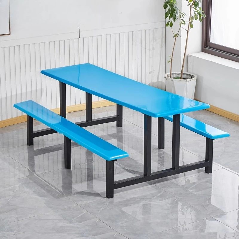 

Company staff canteen dining table 4 people school student dining room one-piece dining table construction site factory canteen