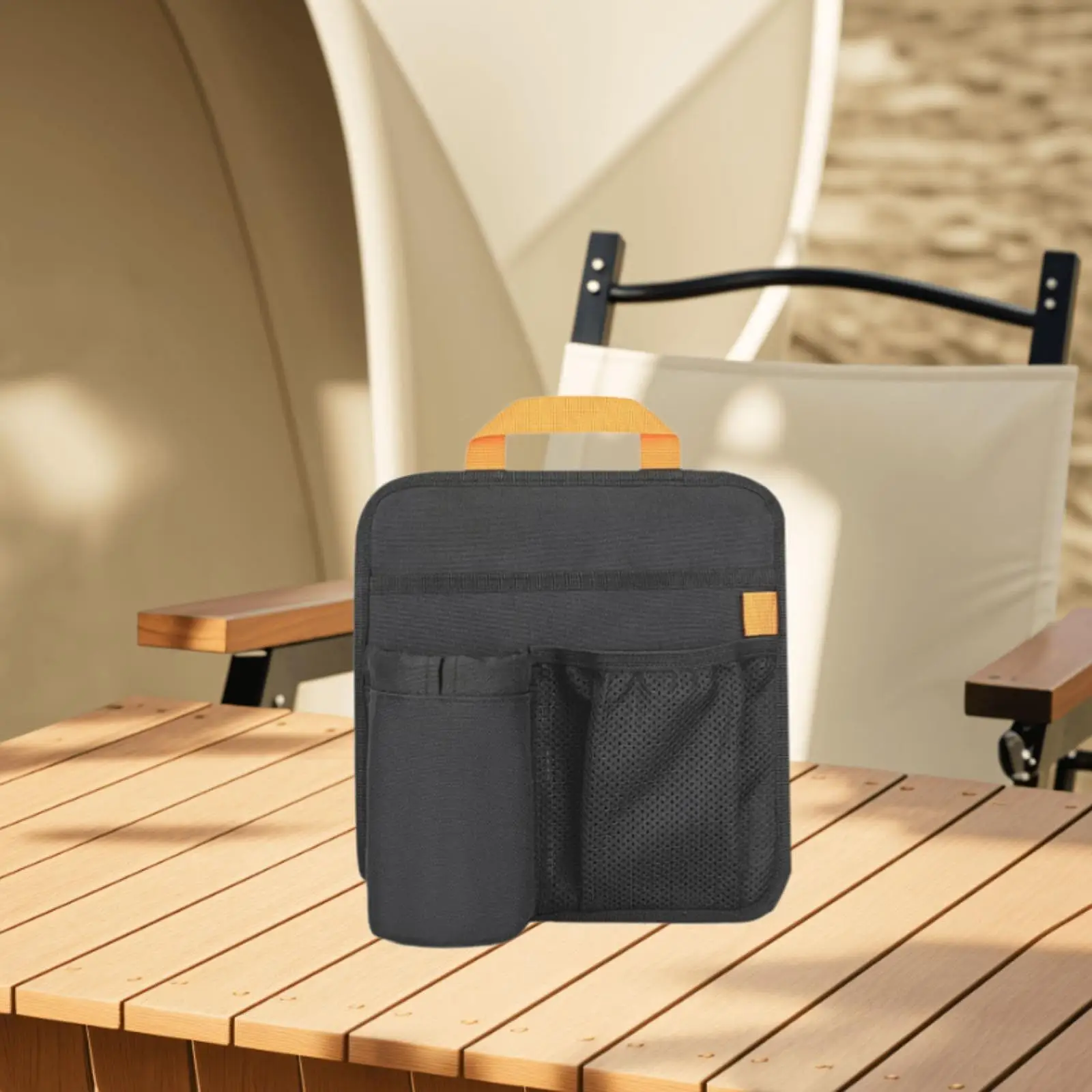 كرسي الشاطئ، حامل الأكواب، كرسي التخييم، مسند الذراع، منظم جانبي للوجبات الخفيفة والمشروبات #4