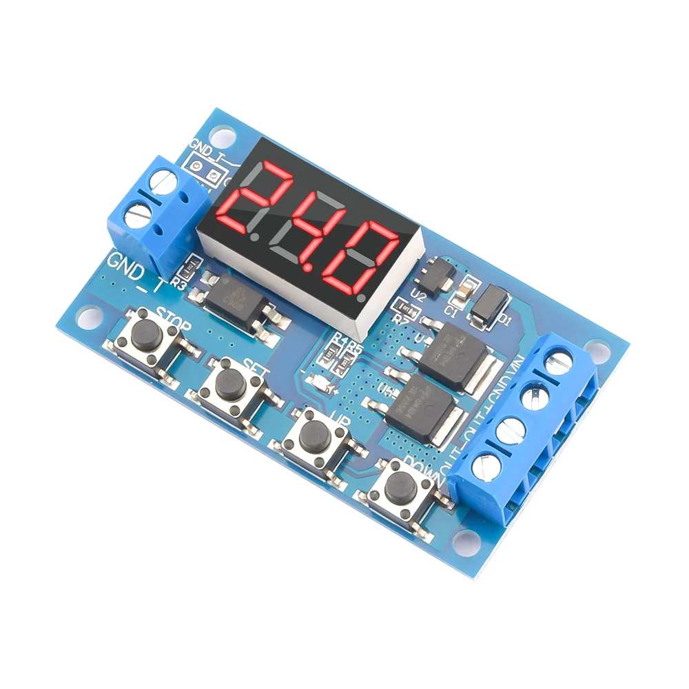 DC5-36V Dual MOS LED Digital Time Delay Relay DIY  Trigger Cycle Timer Delay Switch Circuit Board Timing Control Module