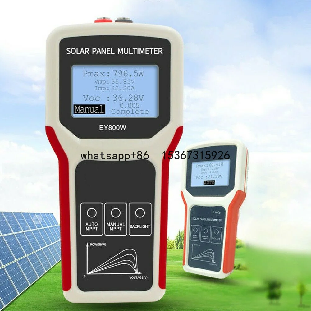 

EY800W MPPT LCD Display Solar Panel PV Tester Smart Current Voltage Multimeter Tester Digital Meter Solar Power Tester VOC